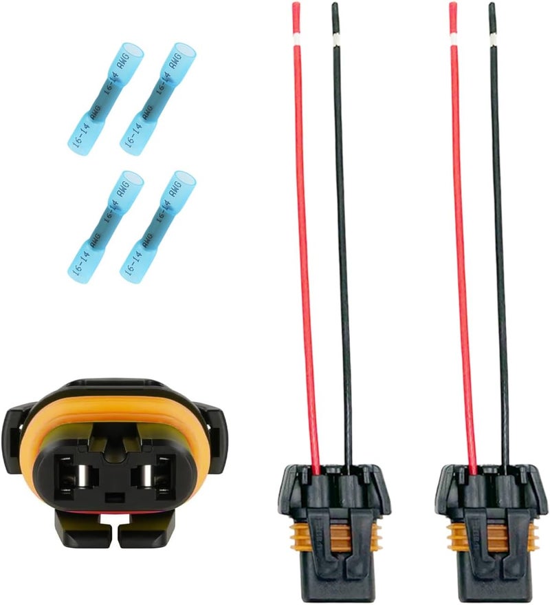 trepb 9005 9006 Headlight & Fog Light Wiring Harness Kit - 16AWG Heat-Resistant Automotive Connector Plug, LED Bulb Socket Adapter Compatible with 9005 9006 9012 9145 H10 - Image 1
